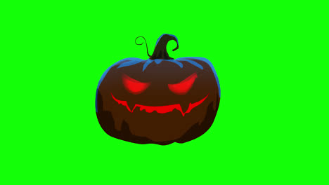 Animación-De-Bucle-De-Calabaza-De-Feliz-Halloween,-Elemento-Conceptual-De-Halloween-Con-Canal-Alfa